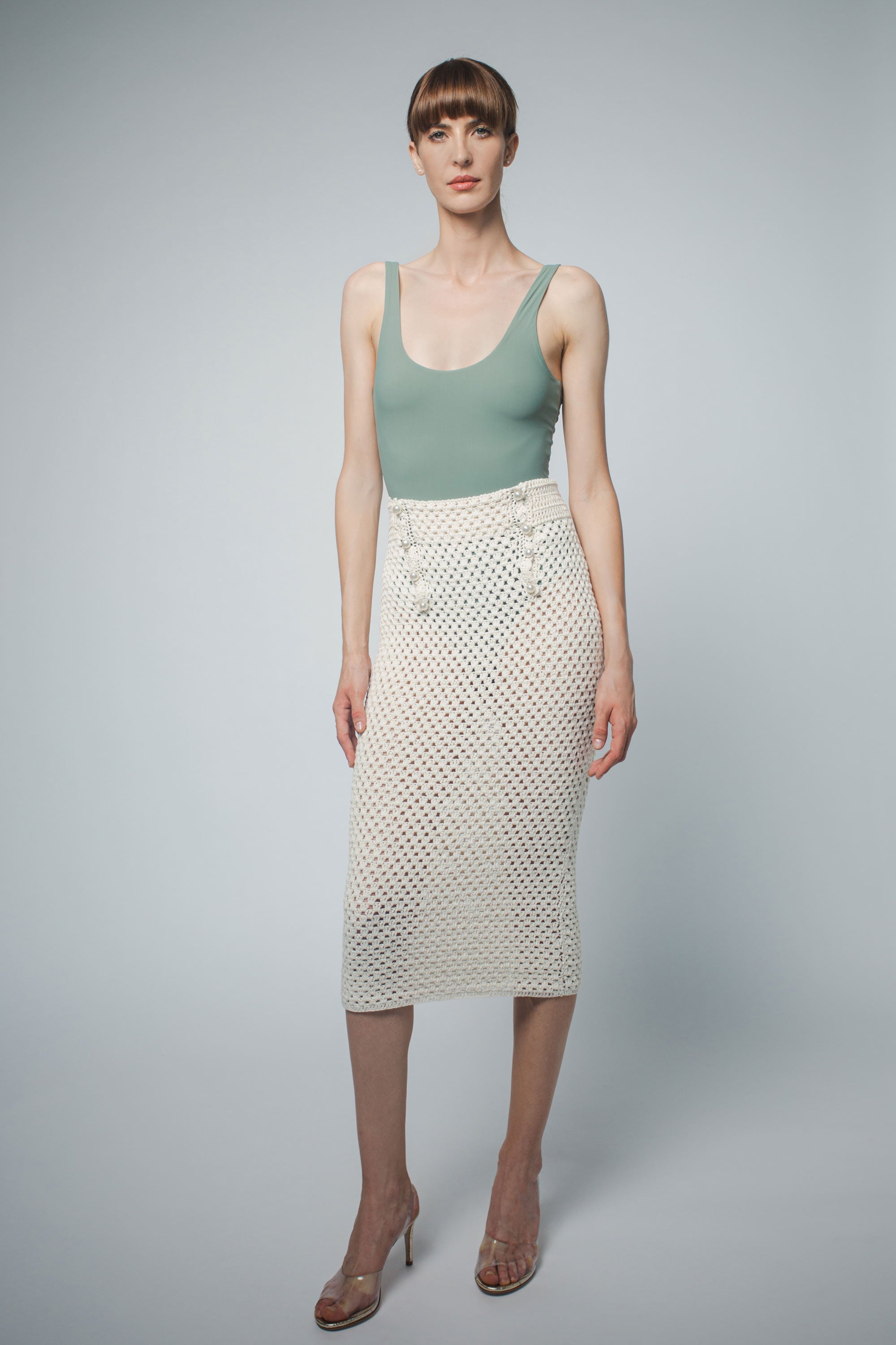 LOLA Microjersey Tank Bodysuit | Sage