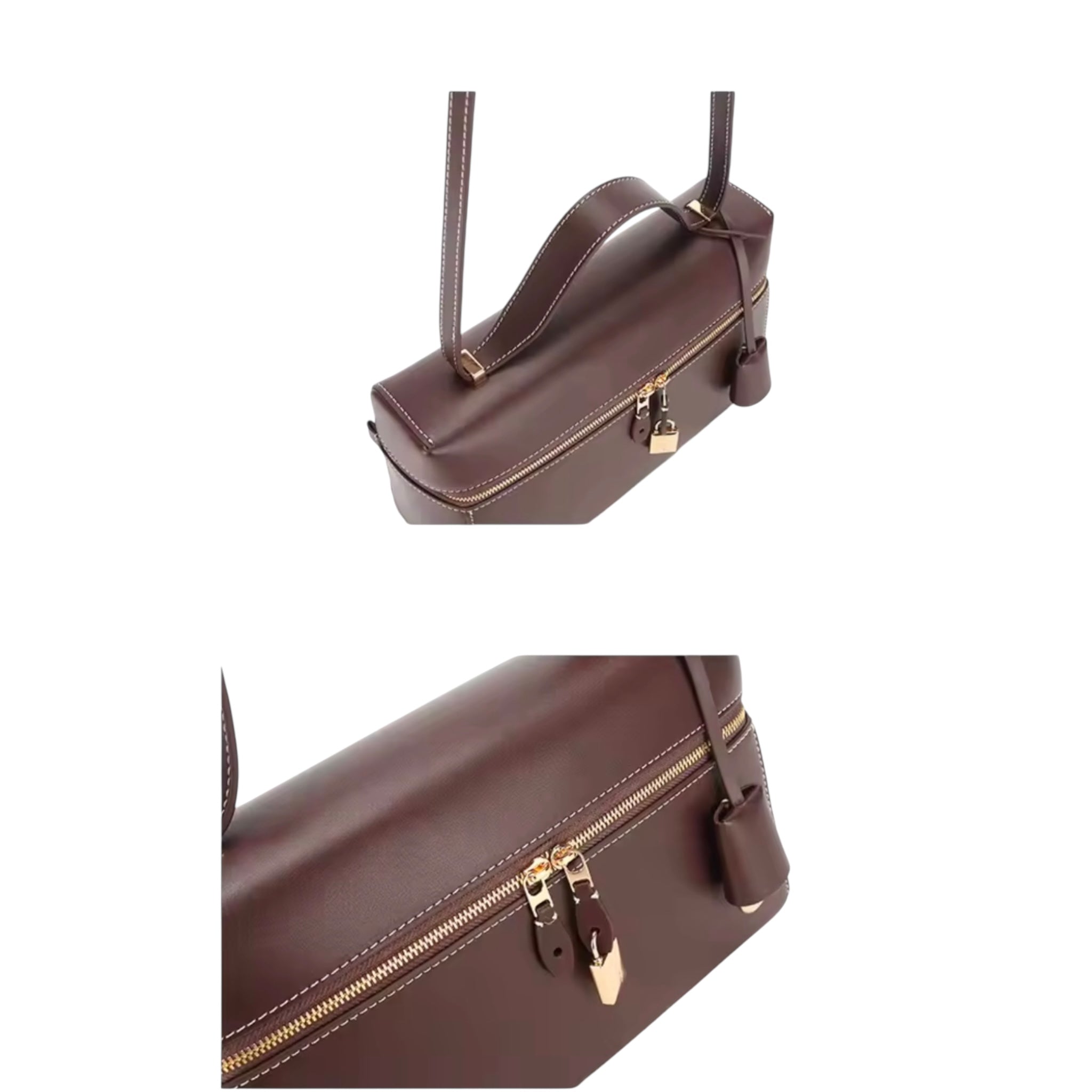 The Zelma Leather Bauletto Bag