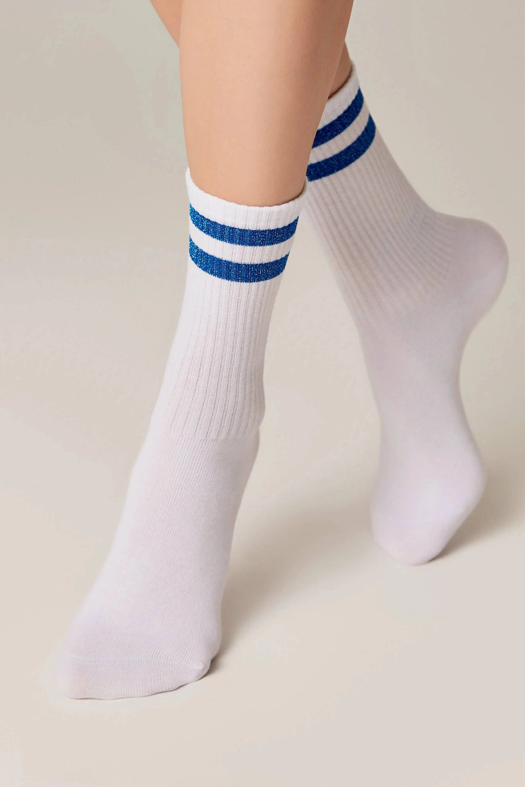 Conte Cotton Long Socks Active 157 | Lurex Stripes