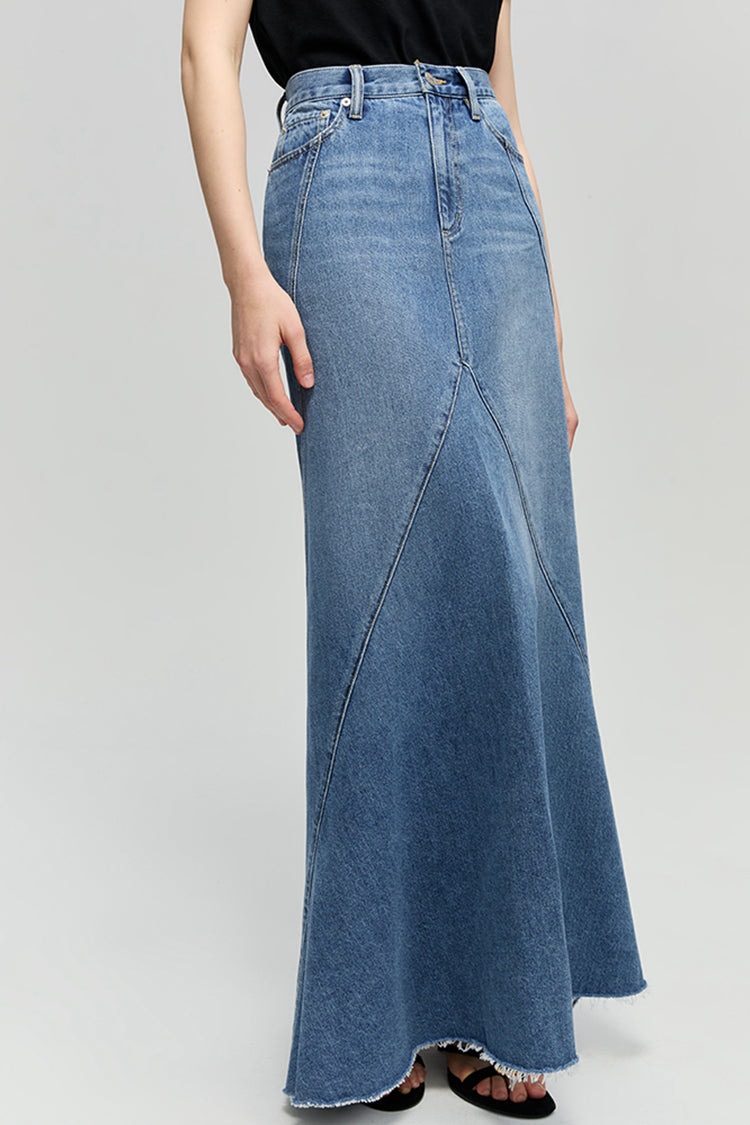 Ocean Wave Denim Skirt | HJ821
