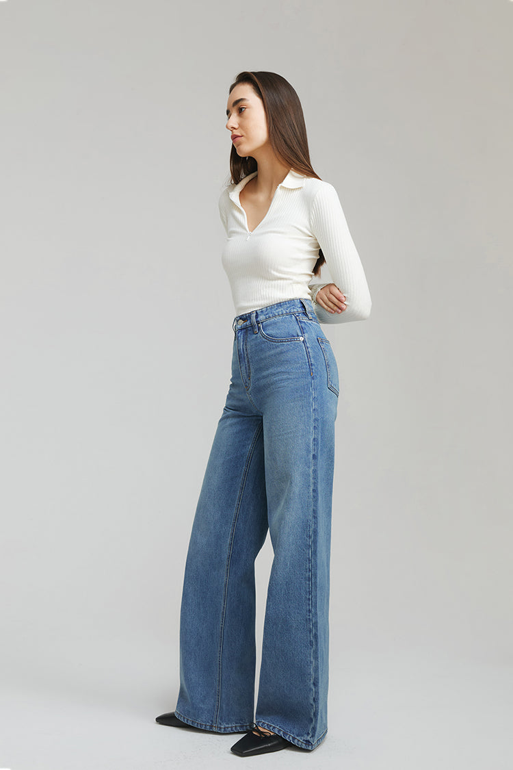 Angeles High Rise Baggy Jeans | HJ103
