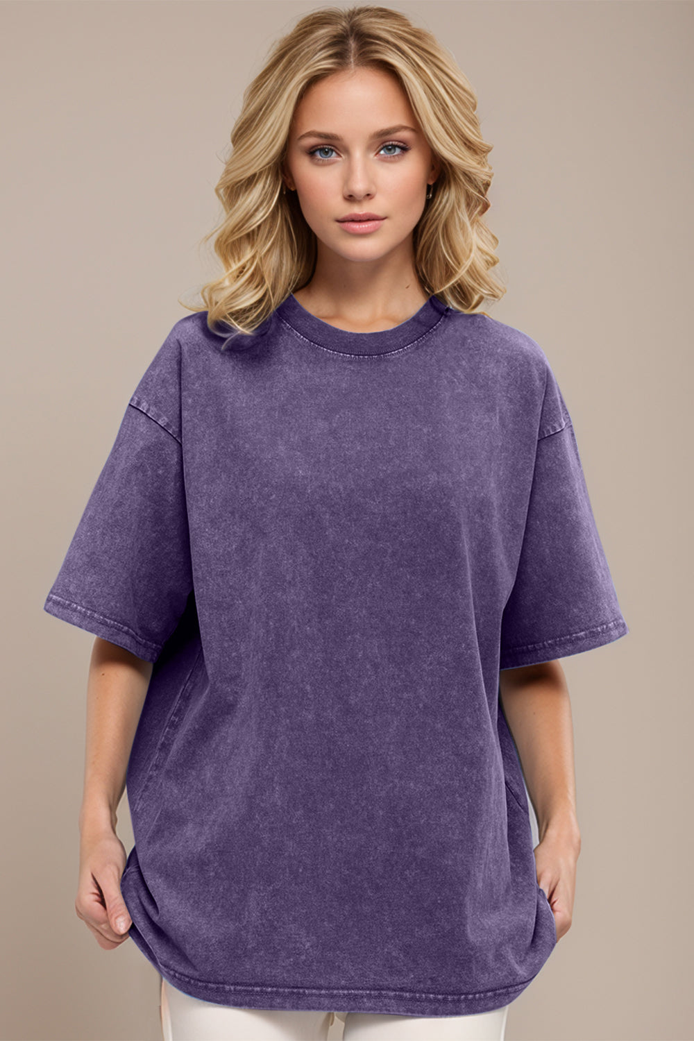 Washed 1/2 Sleeve T-Shirt