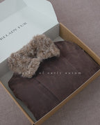 Firelady Fur Women's Genuine Fur Denim Parka | Detachable Fur Collar & White Goose Down Fill ‘Wander Free’