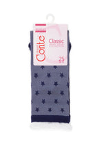 Conte Socks Classic 491 | Glossy Pattern and Decorative Transparent Mesh