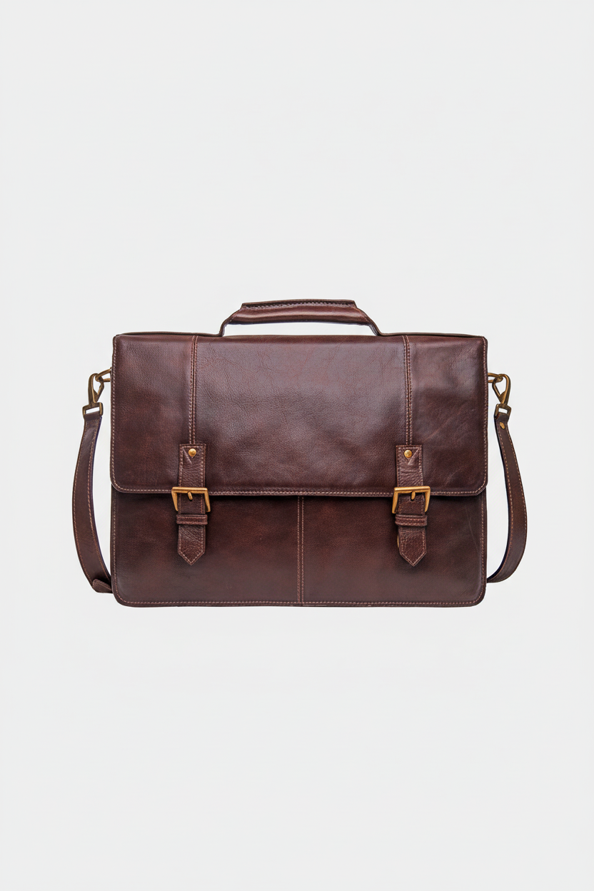Hidesign Charles Large Double Gusset Leather 17" Laptop Compatible Briefcase Work Bag