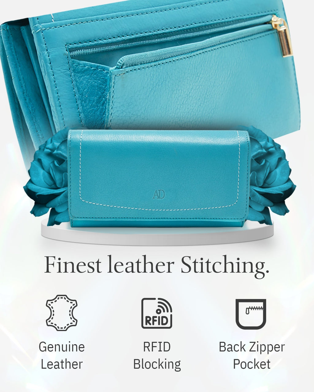 Accordion Clutch with Removable Checkbook Holder