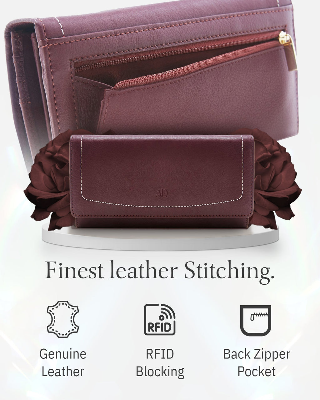 Accordion Clutch with Removable Checkbook Holder