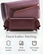 Accordion Clutch with Removable Checkbook Holder