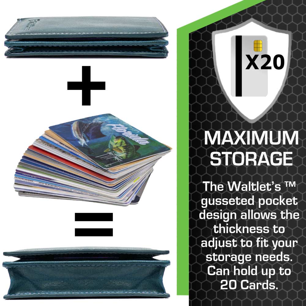 The Waltlet Maximum Storage RFID Secure Minimalist Wallet