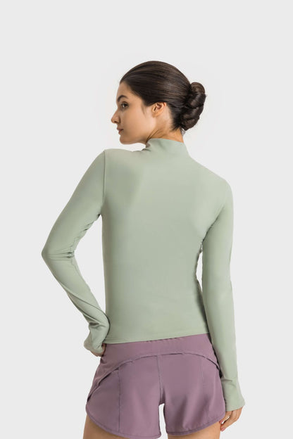 Half Zip Long Sleeve Sports Top