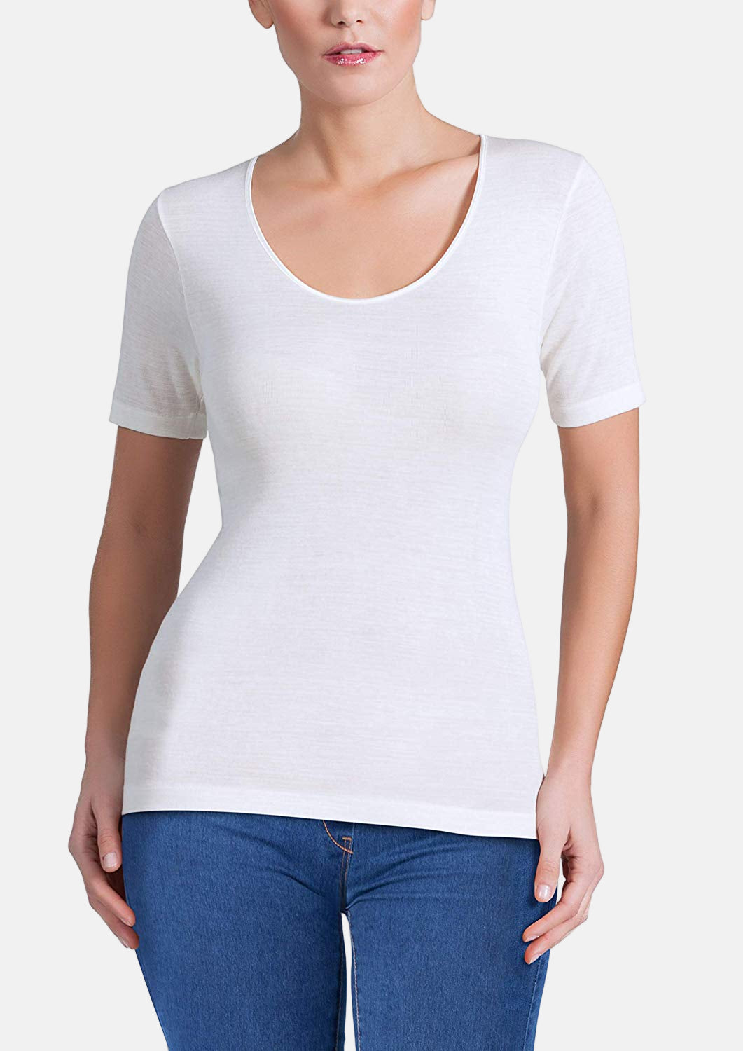 EGi Luxury Merino Wool Silk Women's Short Sleeve T-Shirt
