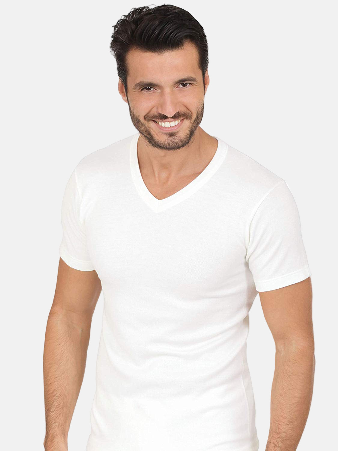 MaRe Premium Quality Cotton Wool Blend Men's V-Neck T-Shirt