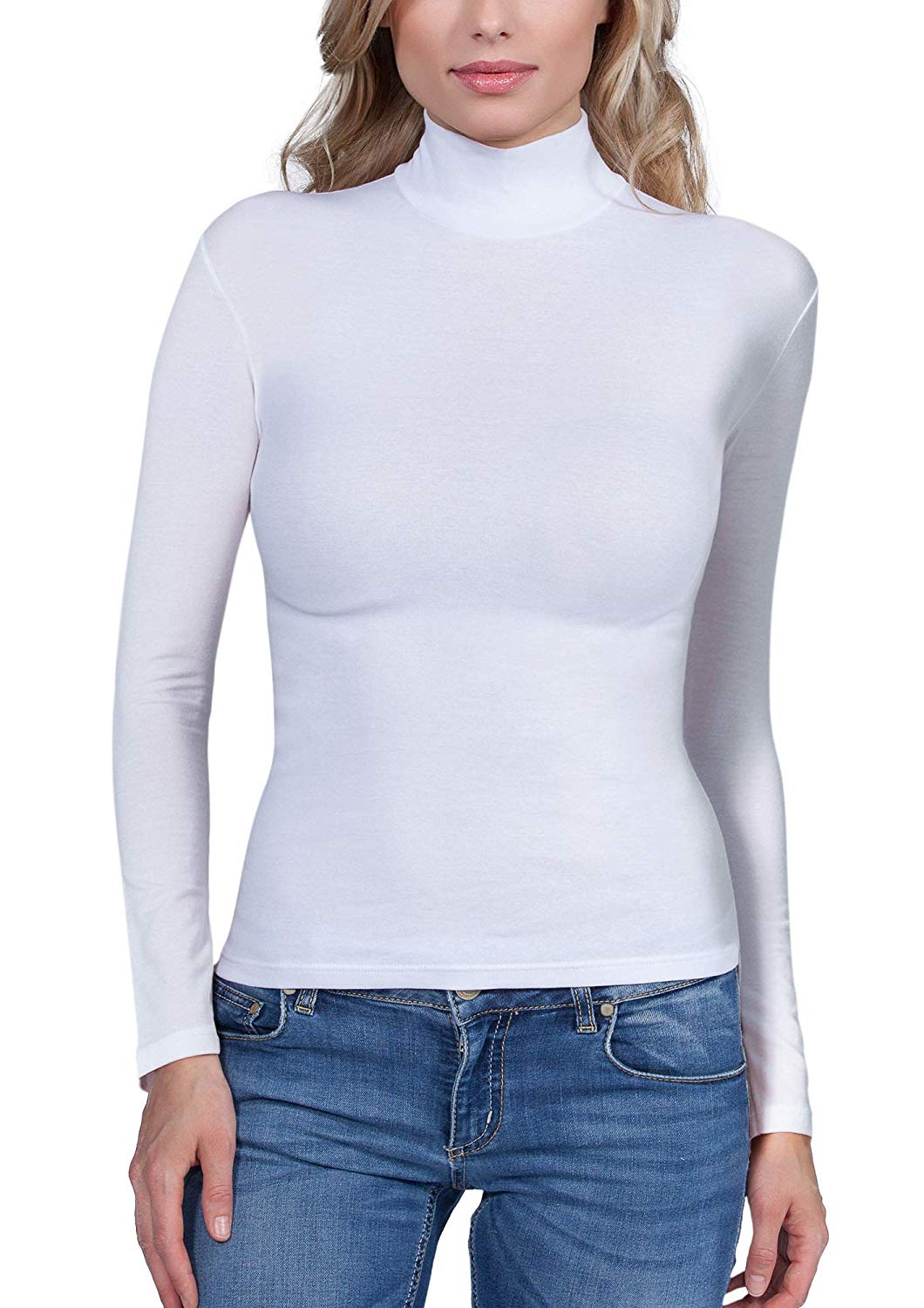EGI Luxury Modal Women's Long Sleeved Turtleneck Top