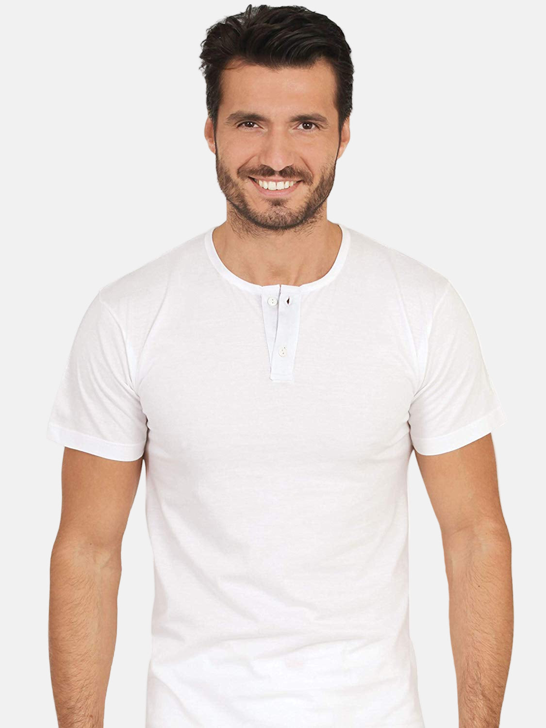 MaRe Premium Quality 100% Cotton Men's Collarless Polo T-Shirt