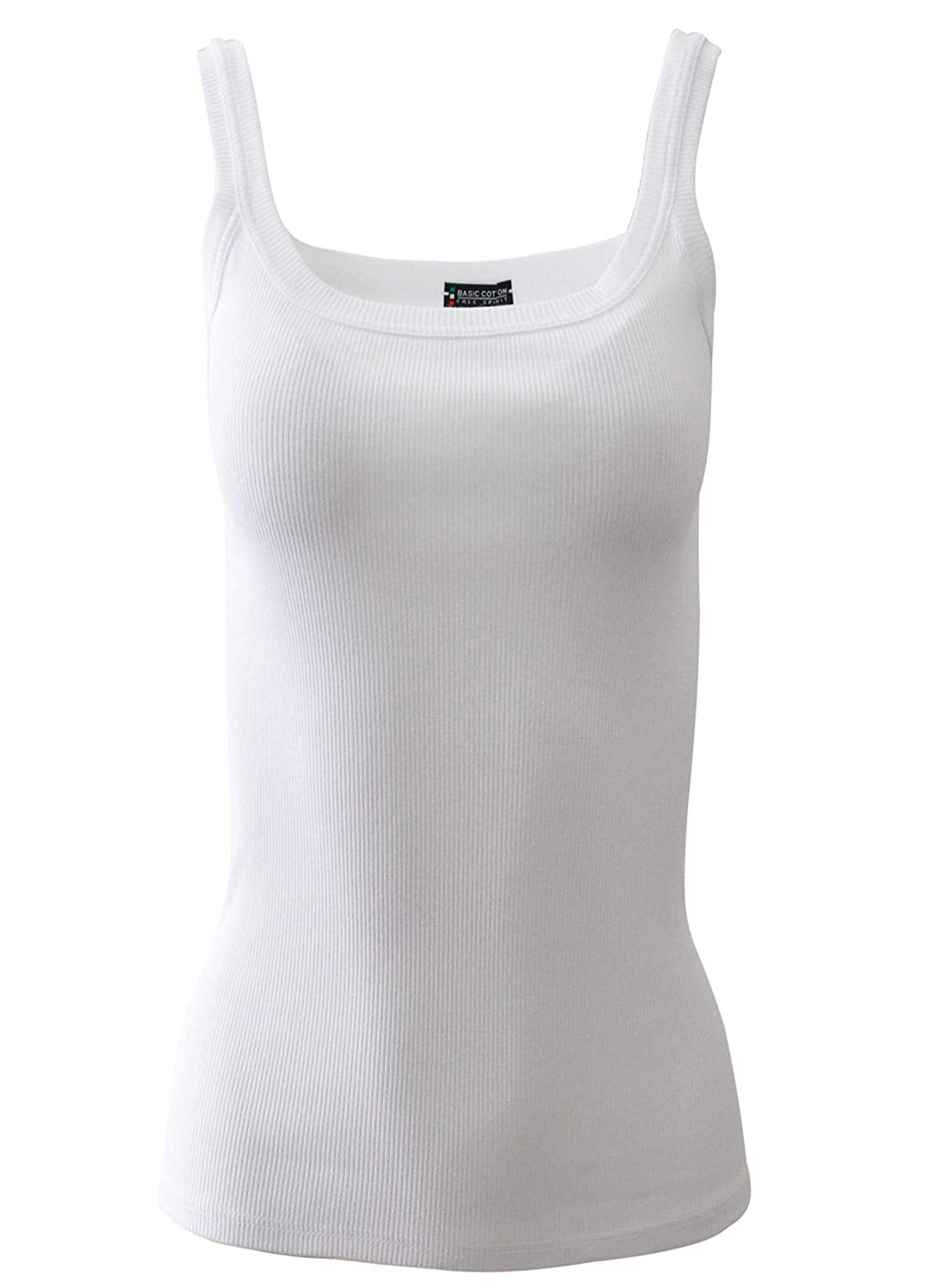 BASIC COTTON Free Spirit Premium Quality 100% Cotton Women's Tank Top
