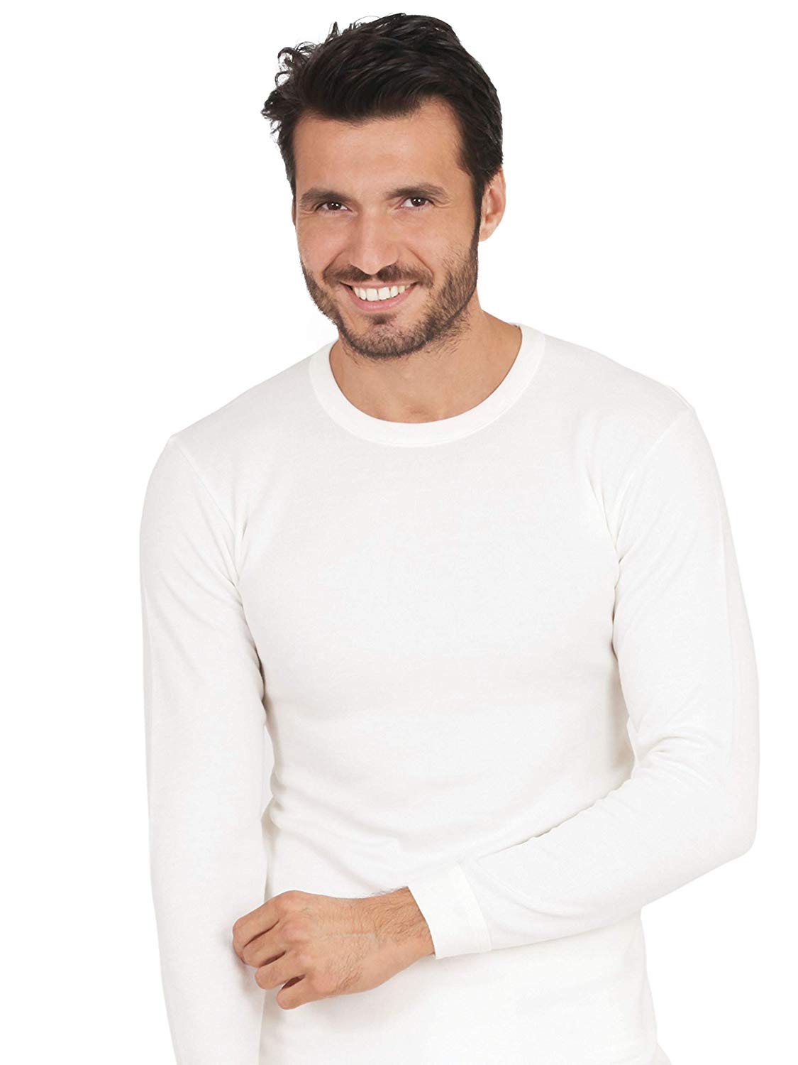 MaRe Premium Quality 100% Brushed Cotton/Fleece Men's Long Sleeved T-Shirt