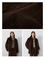 Behind The Vintage Mink Stand Collar Short Fur Coat