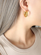 Gold-Plated Titanium Steel Huggie Earrings