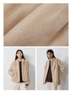 Behind The Vintage Mink Stand Collar Short Fur Coat