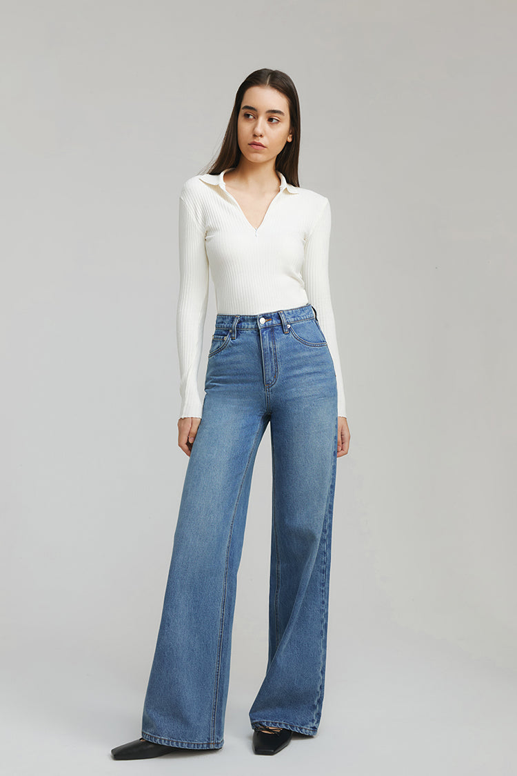 Angeles High Rise Baggy Jeans | HJ103