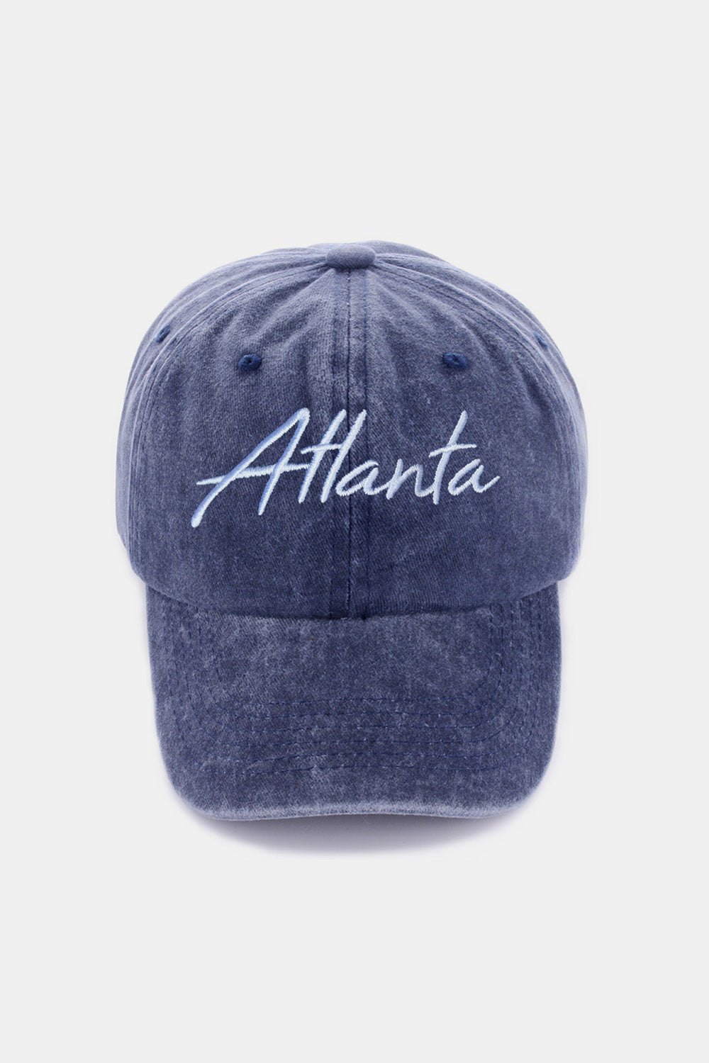 Atlanta Embroidered Washed Baseball Cap