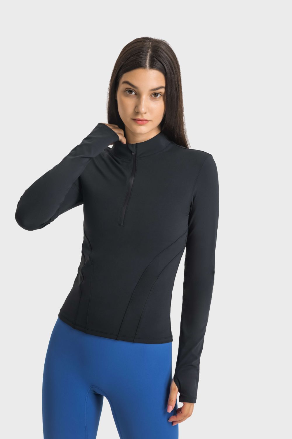 Half Zip Long Sleeve Sports Top