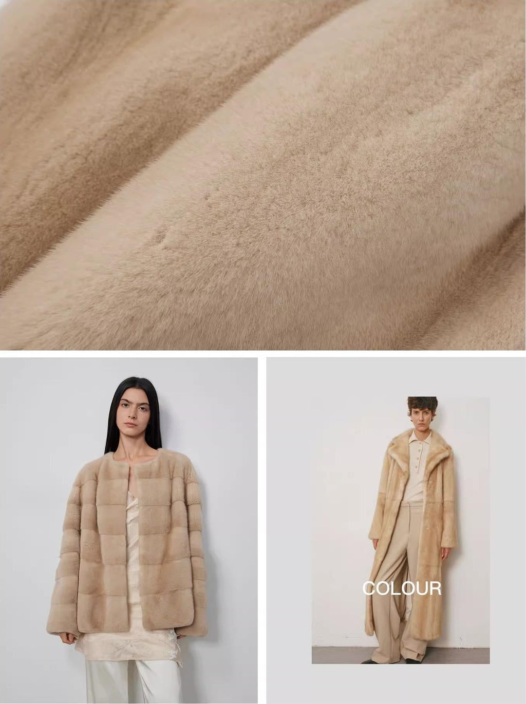 Vintage Clock Velvet Mink Fur Coat