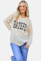 Grateful Long Sleeve Knit Top