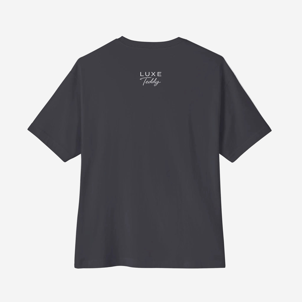 Luxe Teddy Oversized Vintage Red 'LUXE' Boxy Tee | 1022