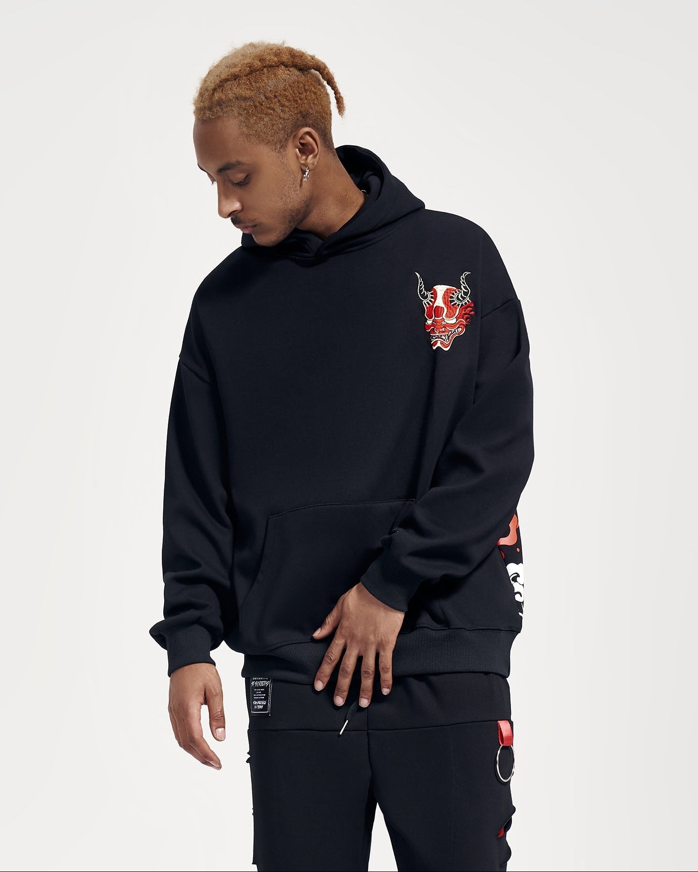 KH9060 Red Demon Embroidery Hoodie