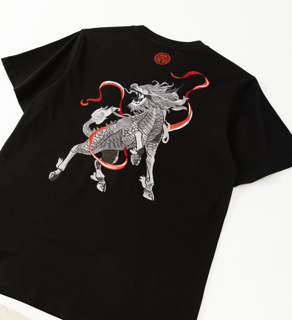 KH755 Raging Kirin Embroidery Tee
