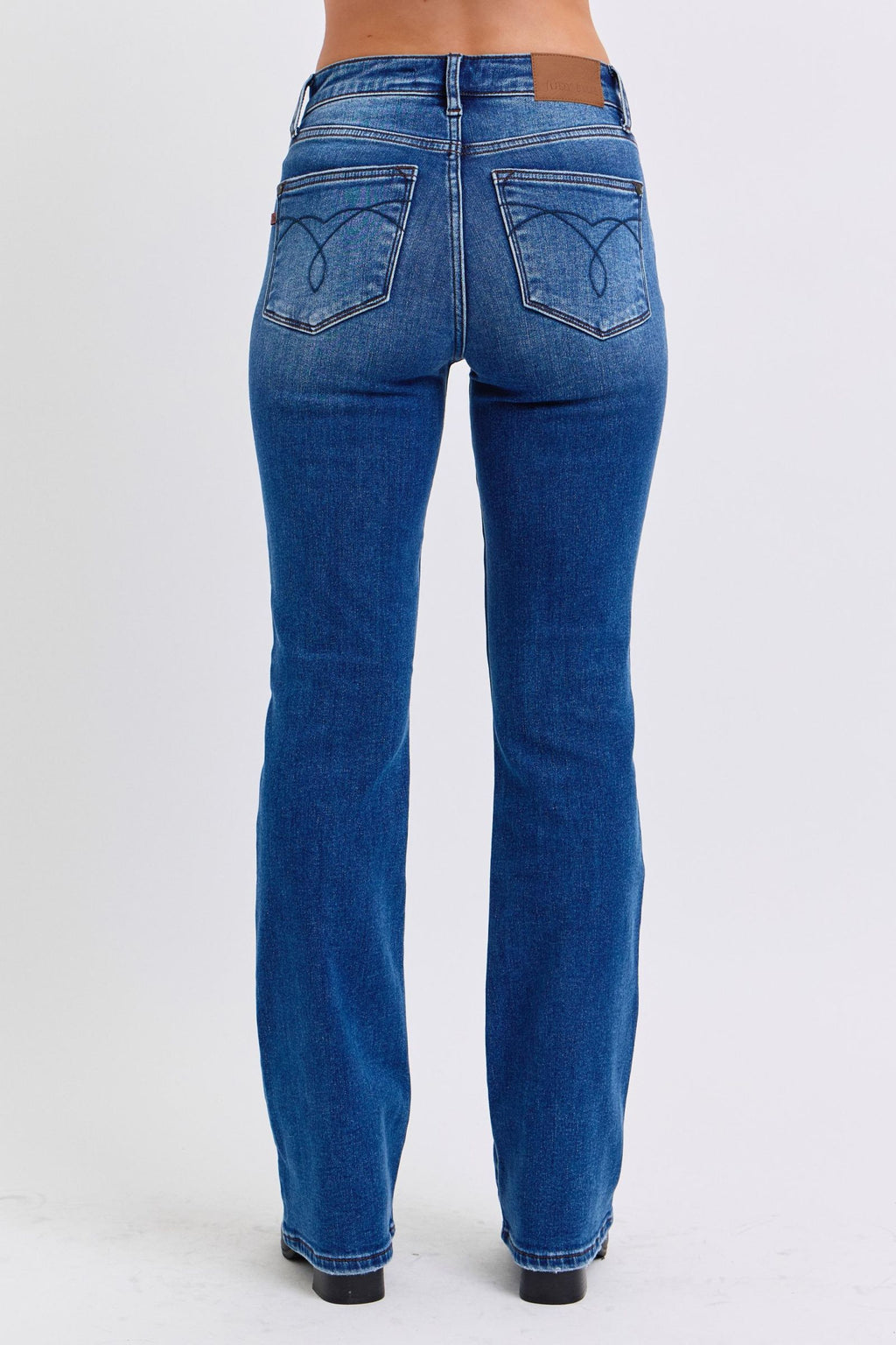 Mid-Rise Bootcut Jeans with Thermal Lining