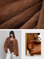 Vintage Clock Velvet Mink Fur Coat