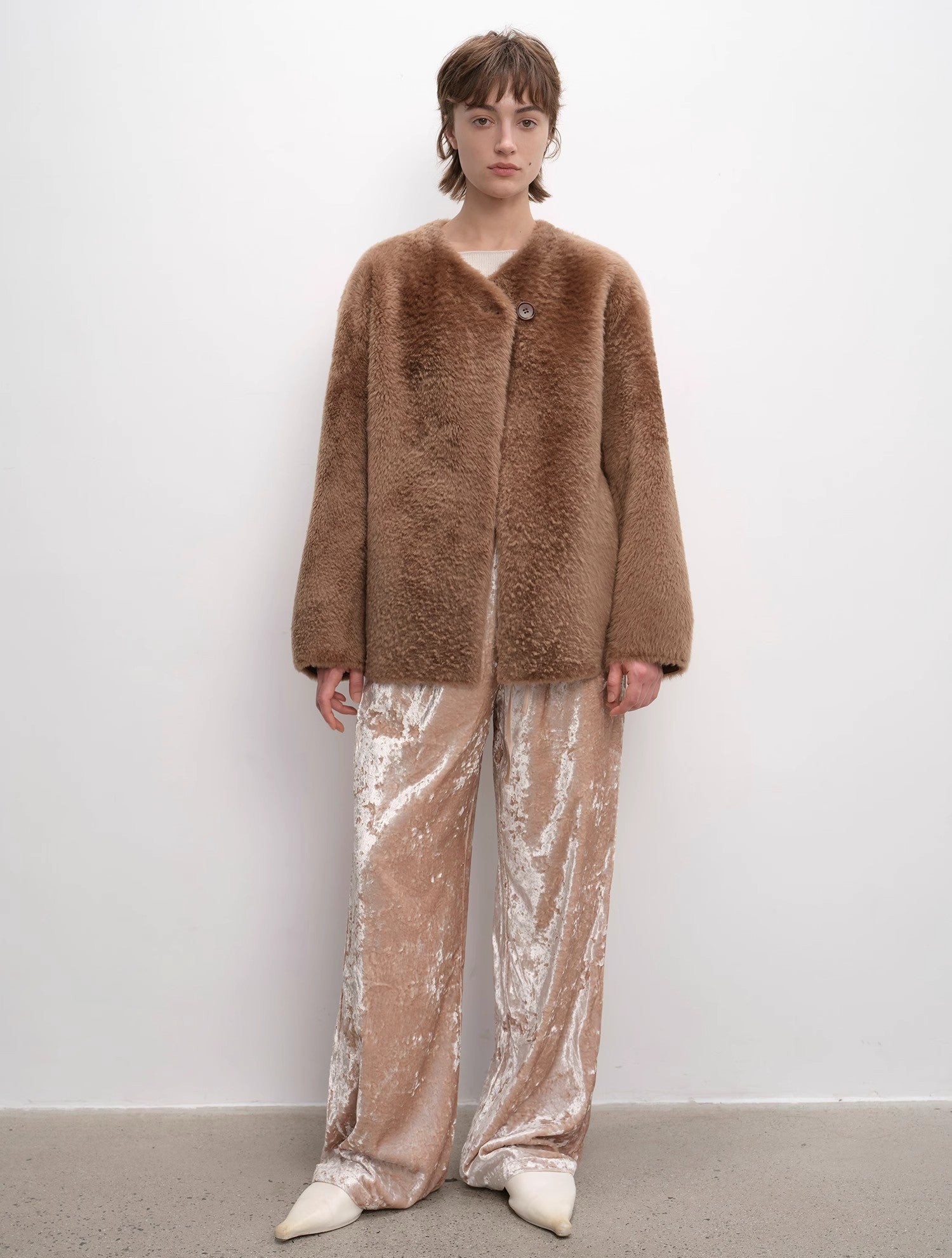 'Urban Home' Merino Wool Sheepskin Fur Women's Jacket