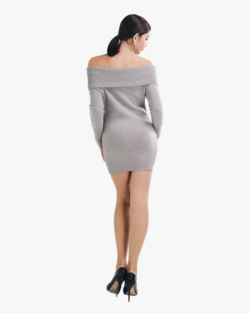 Evelyn Belluci Grey Sweater Dress