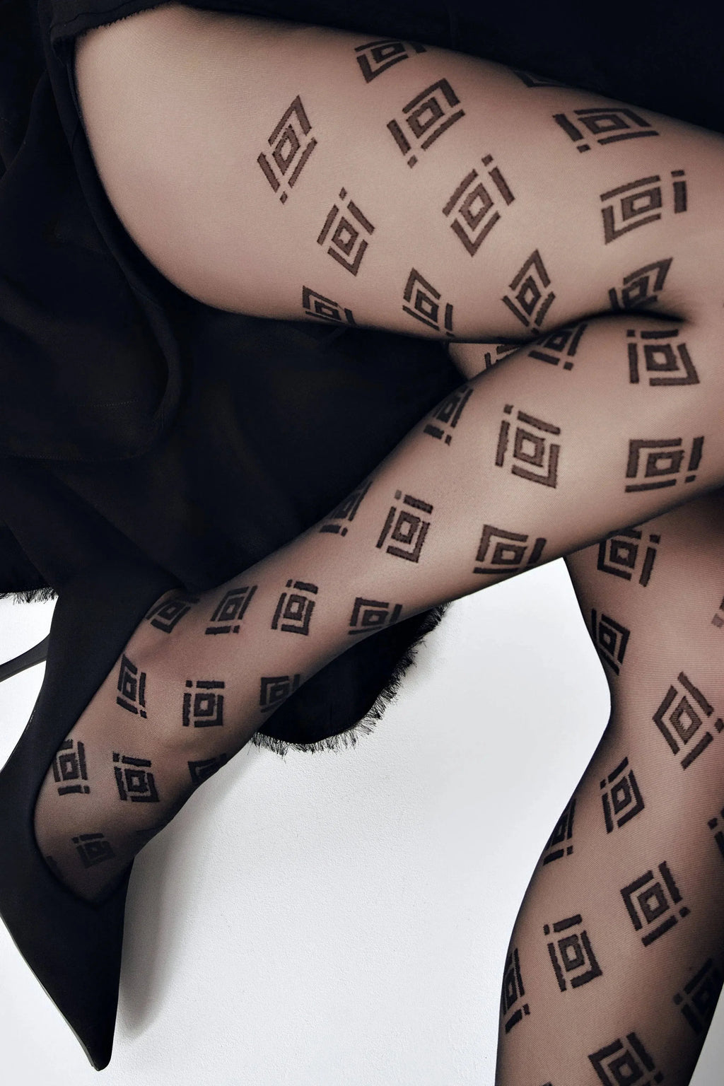 Fantasy Tights Conte Ingrid with Geometric Pattern