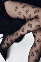 Fantasy Tights Conte Ingrid with Geometric Pattern
