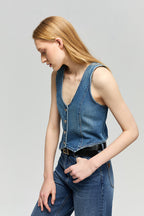 Blue Horizon Denim Vest | HJ903
