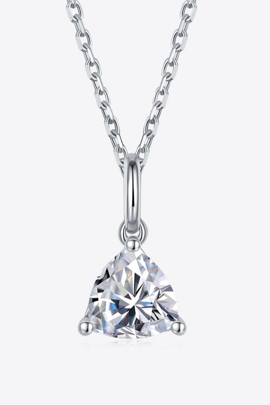 Pendant Necklace 1 Ct Moissanite 925 Sterling Silver Necklace