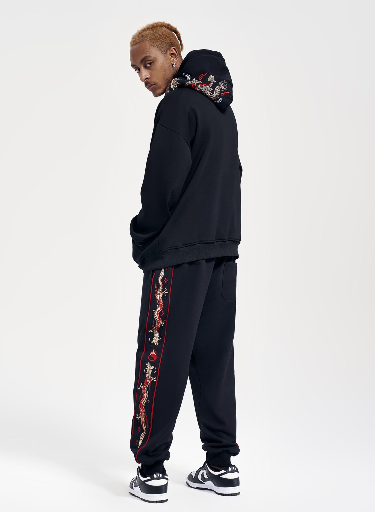 Dragon Embroidery Joggers | KH7061