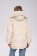 Genuine Polar Fox Thinsulate™ Coat | Ivory