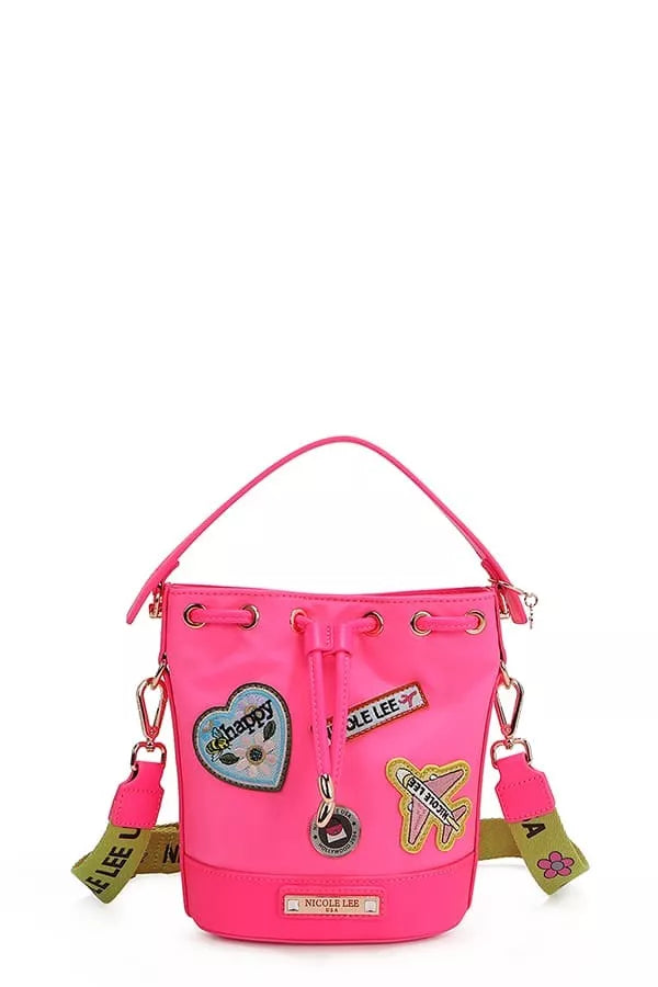 Nicole Lee USA Color Patch Bucket Bag
