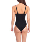 Seamless Bodysuit with Adjustable Straps Black