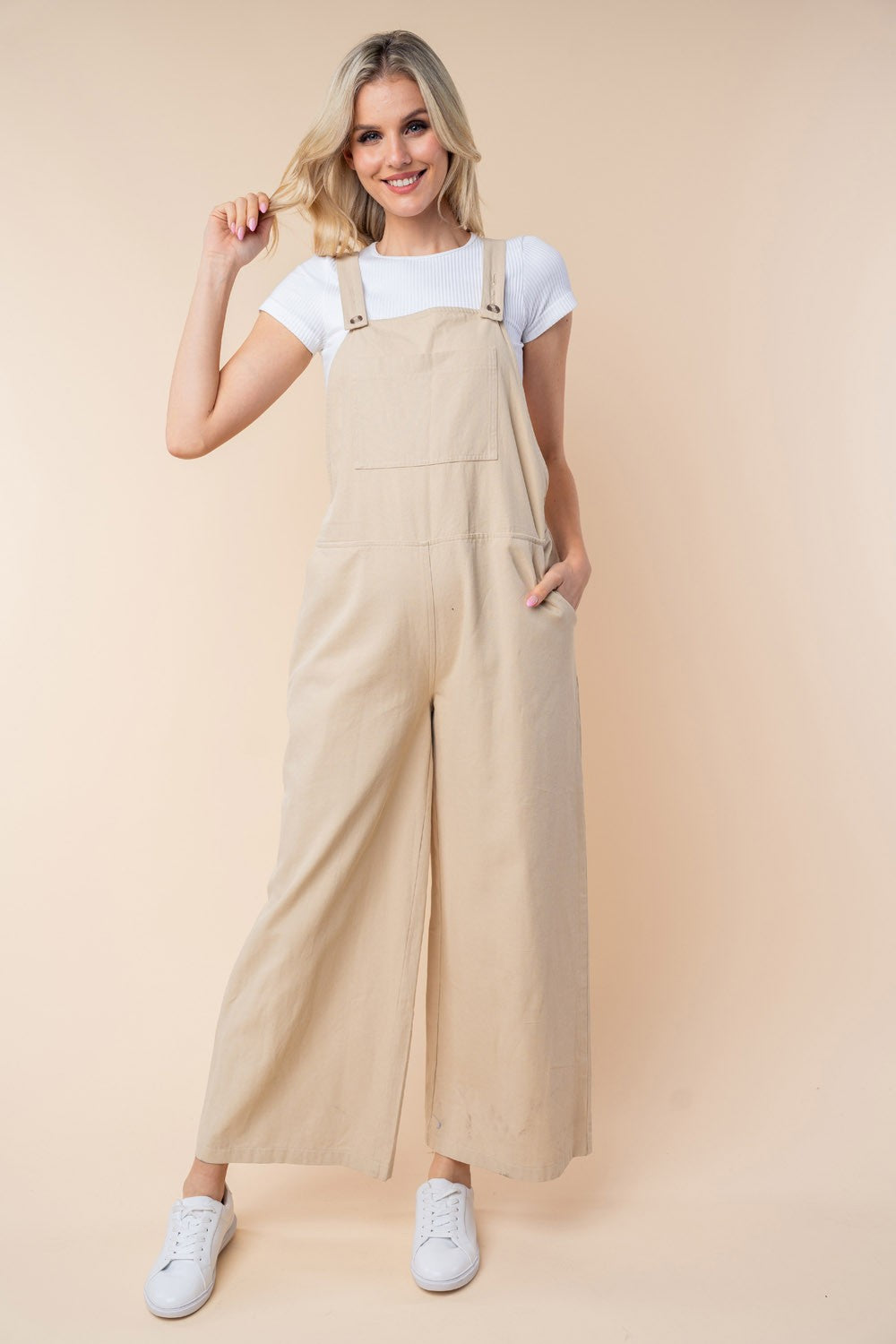 Wide Leg Cotton Jumpsuit