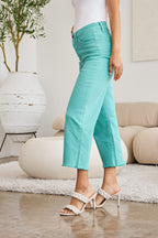 Crop Chloe Tummy Control High Waist Raw Hem Jeans