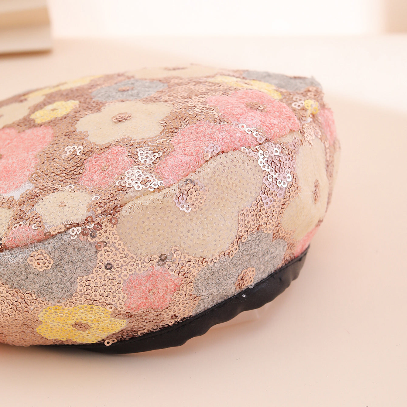 Sequin Flower Beret | Painter's Hat for Women | Outdoor & Everyday Style