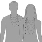 18K Yellow Gold and Sterling Silver Rhodium Plated Multi Style Chain Necklace 18"