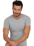 BASIC COTTON Free Spirit Premium Quality Brushed Cotton Men's V-Neck T-Shirt