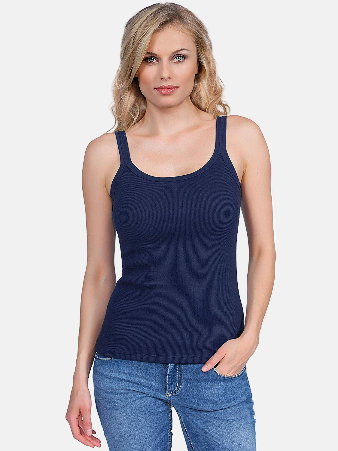 BASIC COTTON Free Spirit Premium Quality 100% Cotton Women's Tank Top