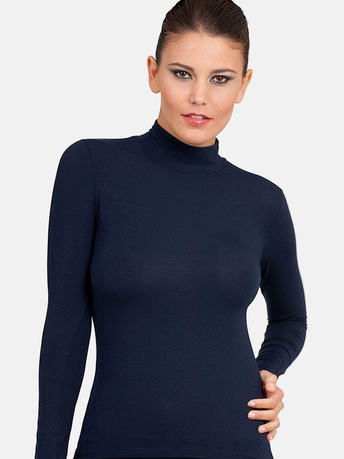 EGI Luxury Modal Women's Long Sleeved Turtleneck Top